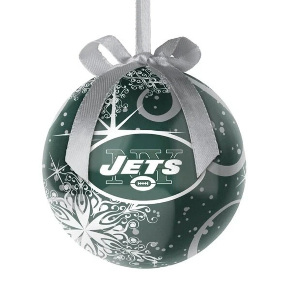 New York Jets Collectible Decoupage Ball Ornament Christmas Xmas Tree New NFL
